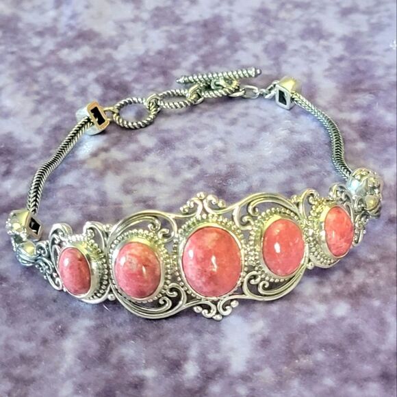 Norwegian Thulite Bracelet - Picture 1 of 15